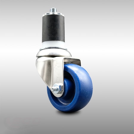 Service Caster 3 Inch 316SS Solid Polyurethane Wheel Swivel 1-7/8 Inch Expanding Stem Caster SCC-SS316EX20S314-SPUS-178